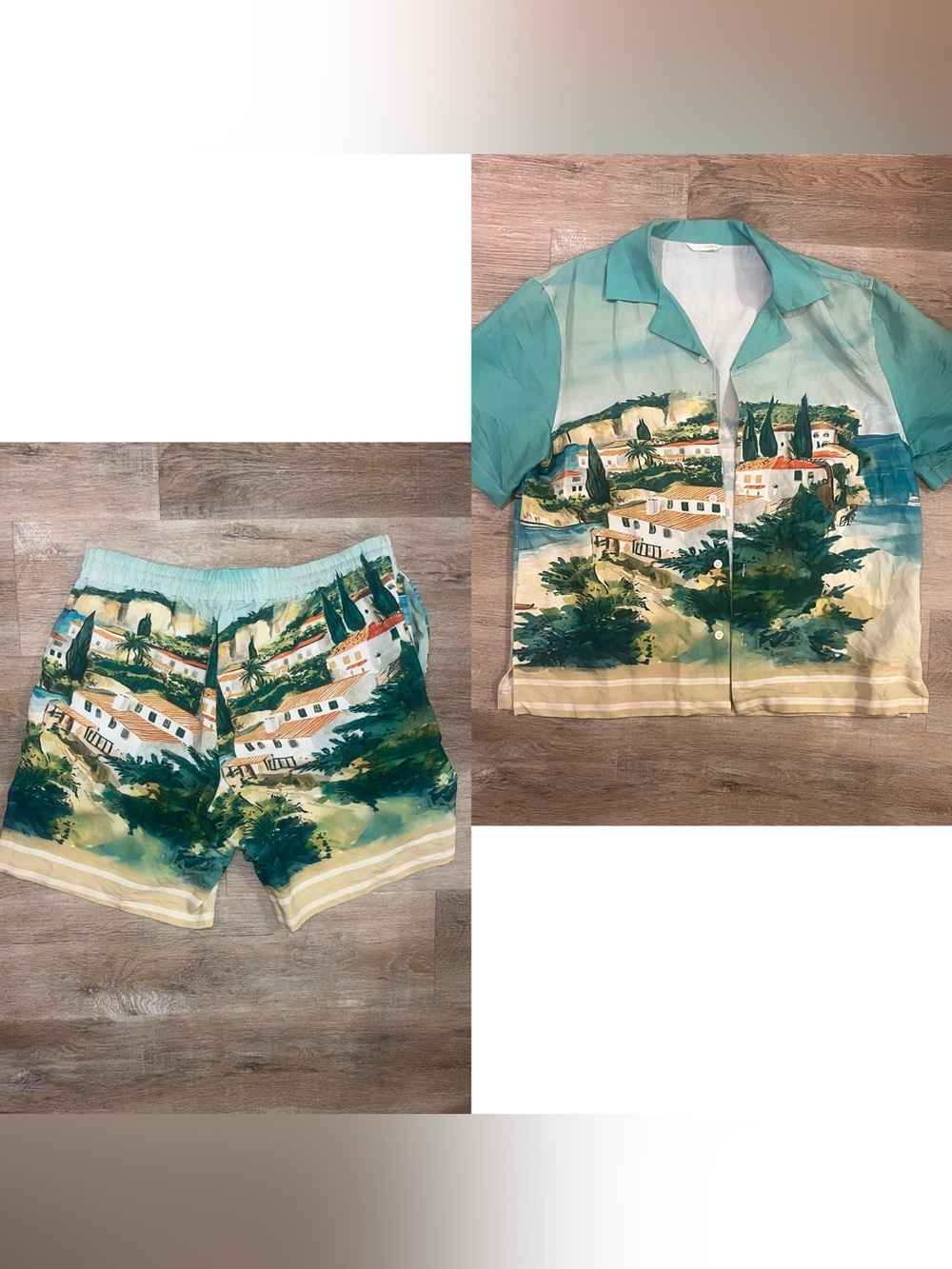 Zara summer set shirt and short